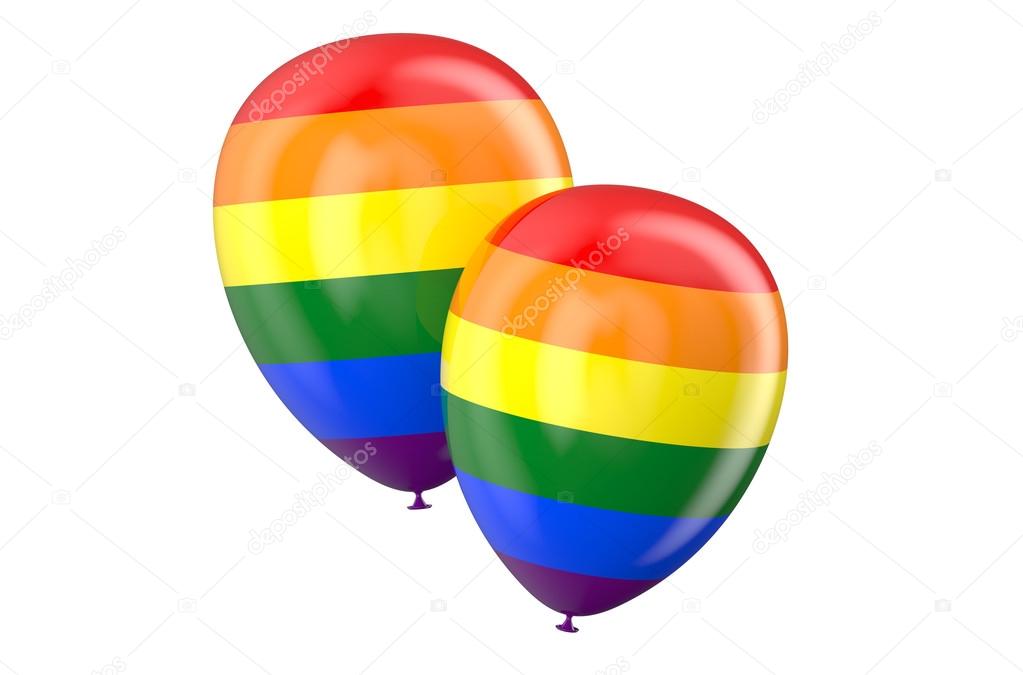 Two gay balloons