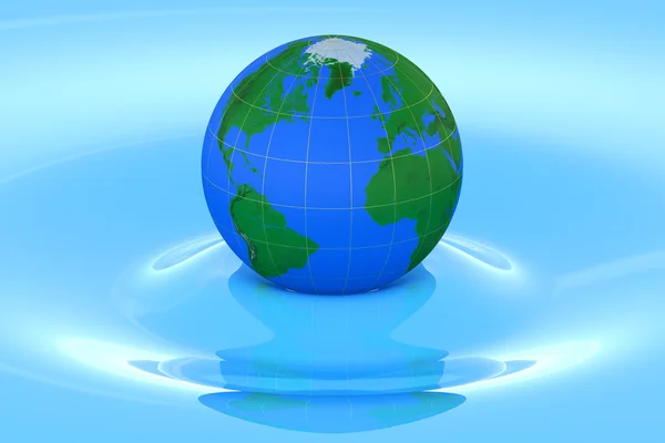 Earth in water — Stock Photo, Image