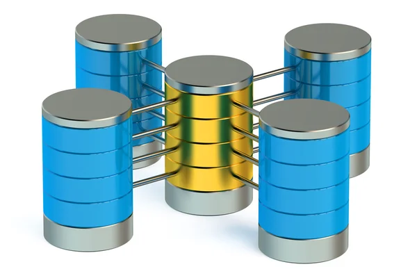 Adatbázis és az adatok tárolási koncepció — Stock Fotó