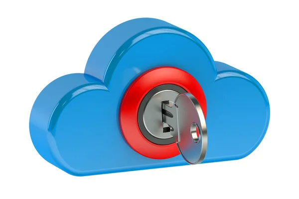 Cloud computing veiligheidsconcept — Stockfoto