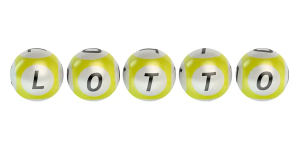 Yellow lottery balls — Stock Photo, Image