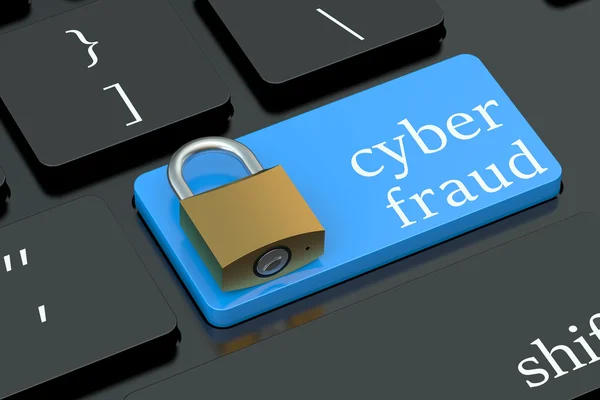 Cyber Fraud keyboard button — Stock Photo, Image