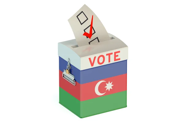 Azerbaijan election ballot box for collecting votes — Stock Photo, Image
