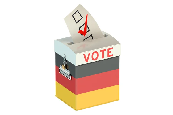 German election ballot box for collecting votes — Stock Photo, Image