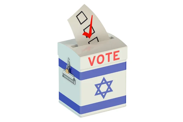 표를 수집 하기 위해 이스라엘 선거 투표 용지 상자 — 스톡 사진