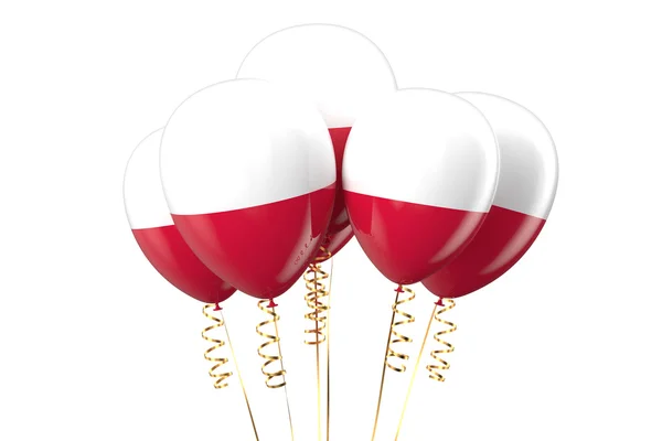 Poland patriotic balloons — Stock Photo, Image