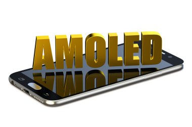 AMOLED concept with smartphone clipart