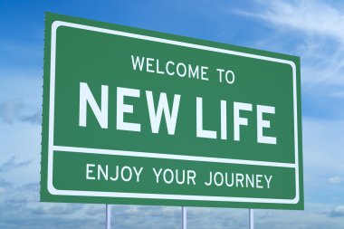 Yeni yaşam konsepti için hoş geldiniz