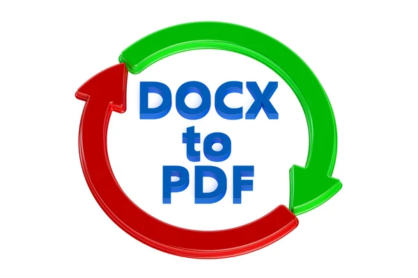 Converting docx to pdf — Stock Photo, Image