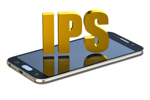 Concepto IPS con smartphone — Foto de Stock