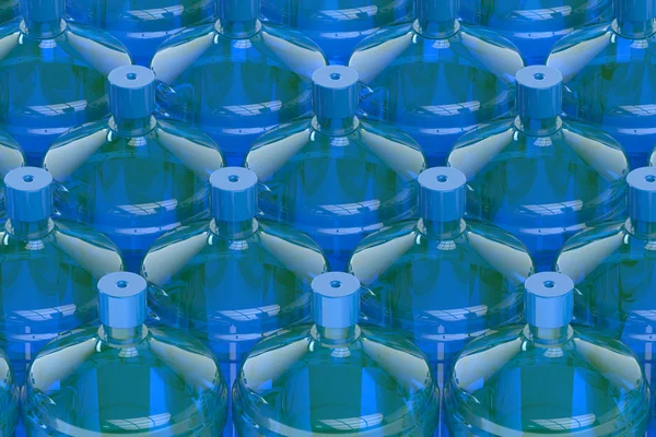Stora flaskor vatten — Stockfoto