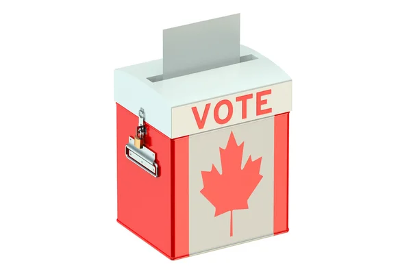 Conceito de voto com bandeira do Canadá — Fotografia de Stock