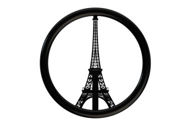 Paris terror attacks symbol concept clipart
