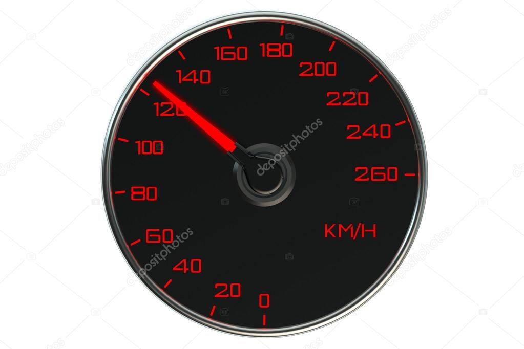 Speedometer closeup isolated