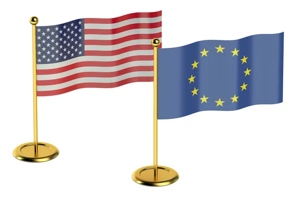 Conhecer os EUA com o conceito da UE — Fotografia de Stock