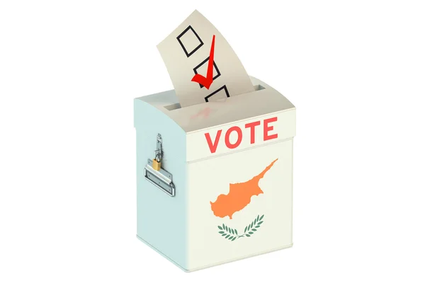 Cyprus election ballot box for collecting votes — Stock Photo, Image