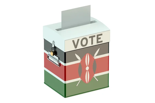 Kenya választási urnába a szavazatok összegyűjtésére — Stock Fotó