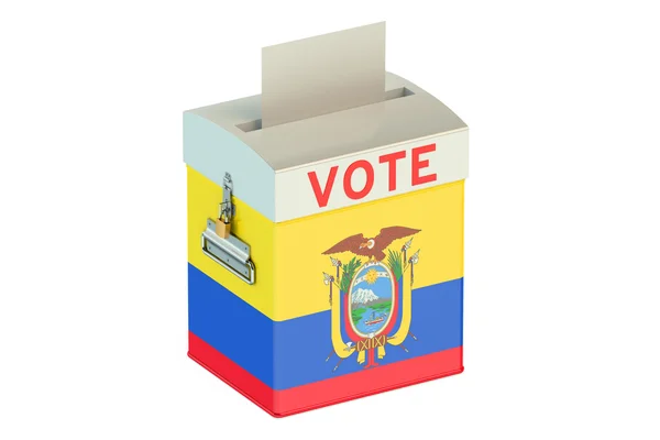 Caixa de cédula eleitoral do Equador para coletar votos — Fotografia de Stock
