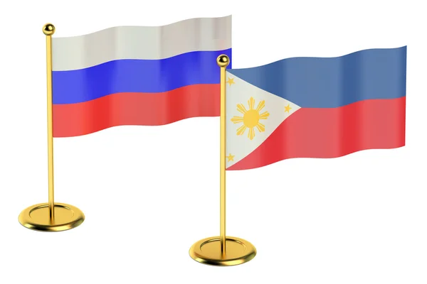 Rencontre Philippines avec la Russie concept — Photo