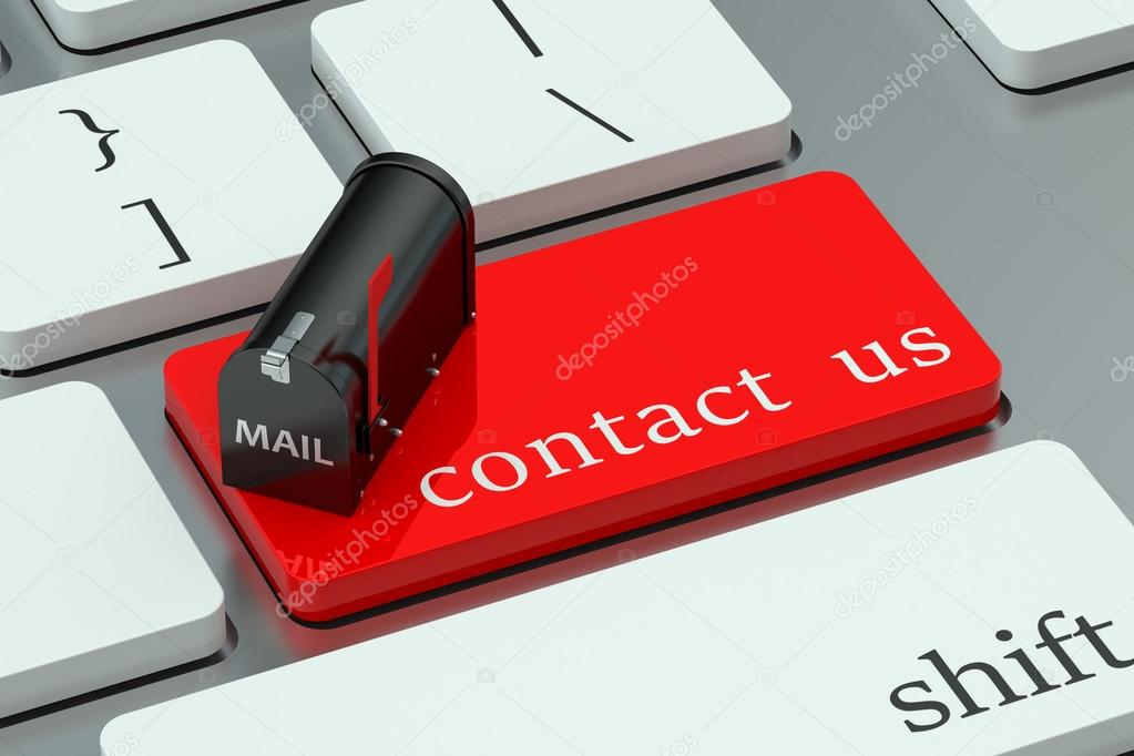 Contact us, red hot key on the keyboard