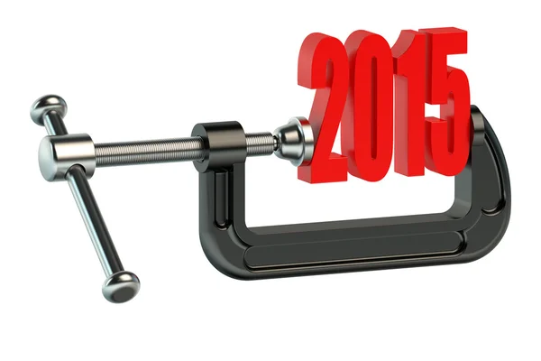 2015 in clamp — Stock Photo, Image