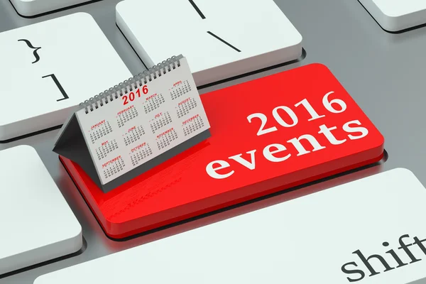 2016 concepto de eventos en el teclado —  Fotos de Stock