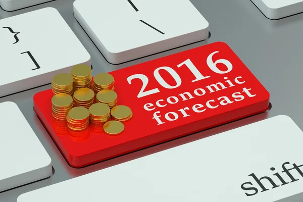 2016 economic forecast concept — Stock Photo, Image