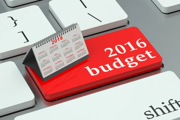 Budget 2016 concetto sulla tastiera — Foto Stock