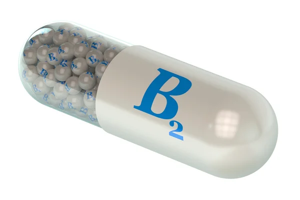 Capsula di vitamina B2 — Foto Stock