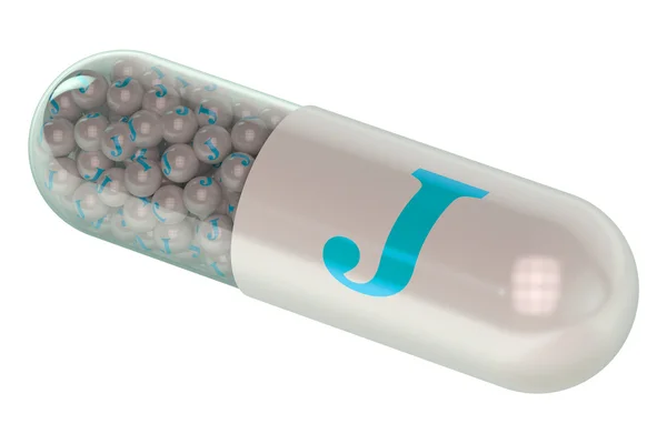 Витаминная капсула J — стоковое фото