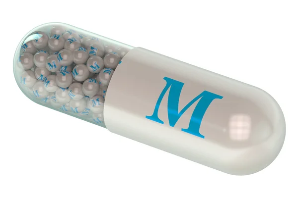 Vitamin capsule M — Stock Photo, Image