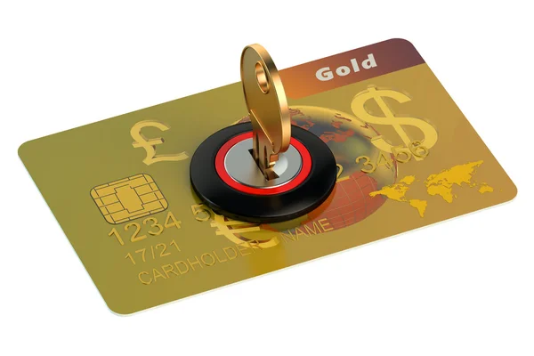 Концепция безопасности кредитных карт — стоковое фото