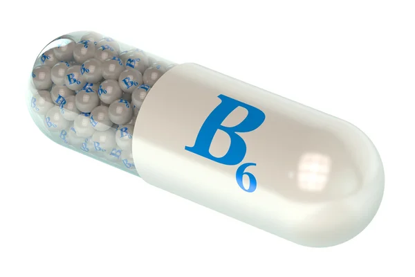 B6 vitamin kapszula — Stock Fotó