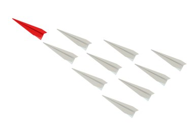 kağıt uçaklar konseptinden lideri