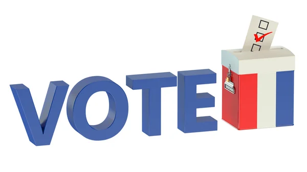 French election ballot box for collecting votes — Stock Photo, Image