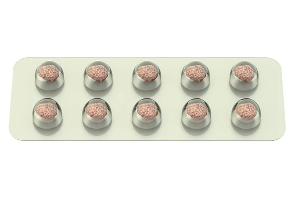 Brain Pills  isolated — Stock Photo, Image