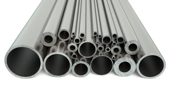 Tubos de aço isolados — Fotografia de Stock