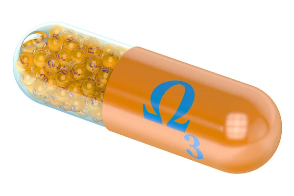 A vitamin omega-3 kapszula — Stock Fotó