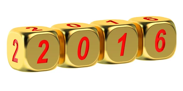 Dice 2016 Happy New Year — Stock Photo, Image