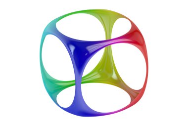 Soyut renkli logo tasarım 3d