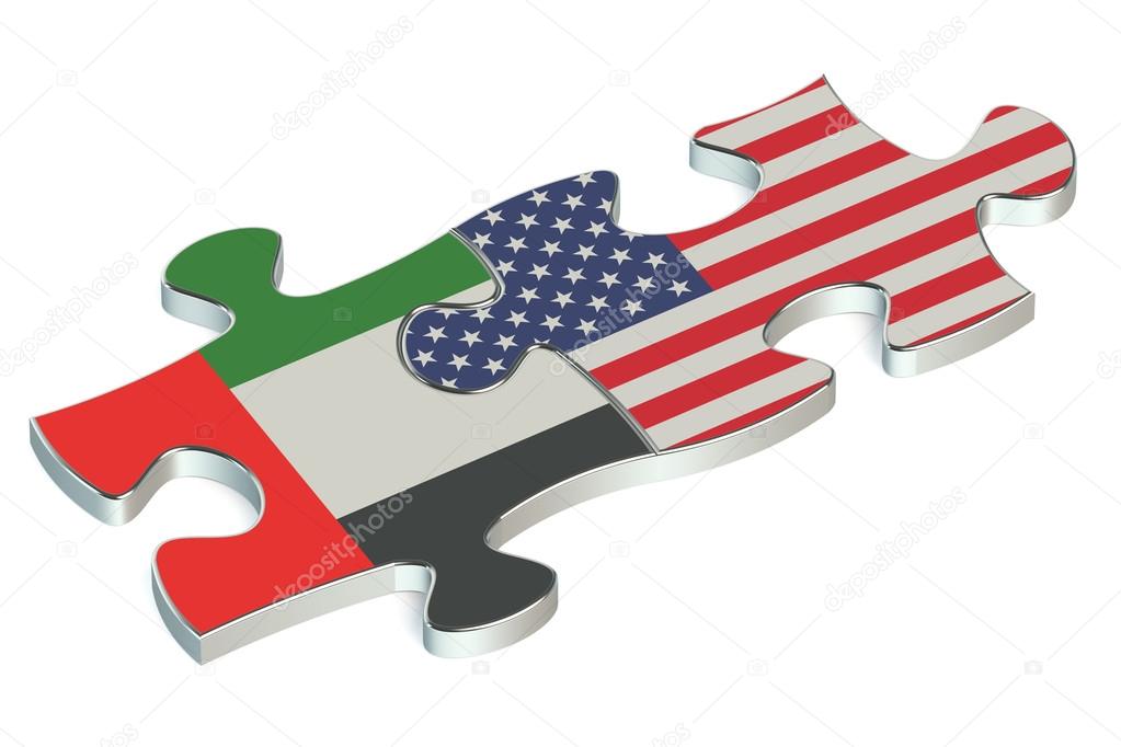 USA and UAE puzzles from flags