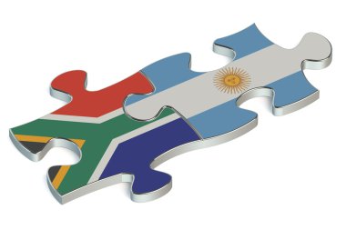 Arjantin ve Güney Afrika bulmacalar bayrakları üzerinden