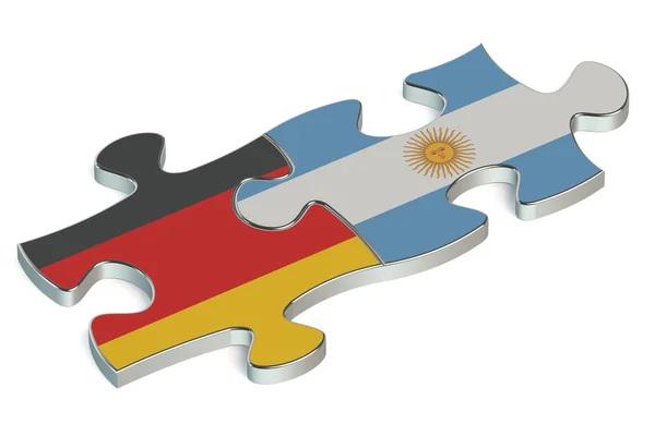 Alemania y Argentina rompecabezas de banderas — Foto de Stock