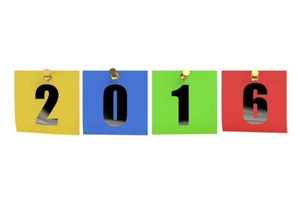 Feliz año nuevo 2016 concepto de oficina — Foto de Stock