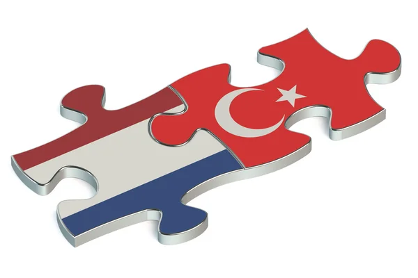 Turquie et Pays-Bas puzzles à partir de drapeaux — Photo