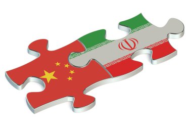 Iran ve Çin bulmacalar bayraklar