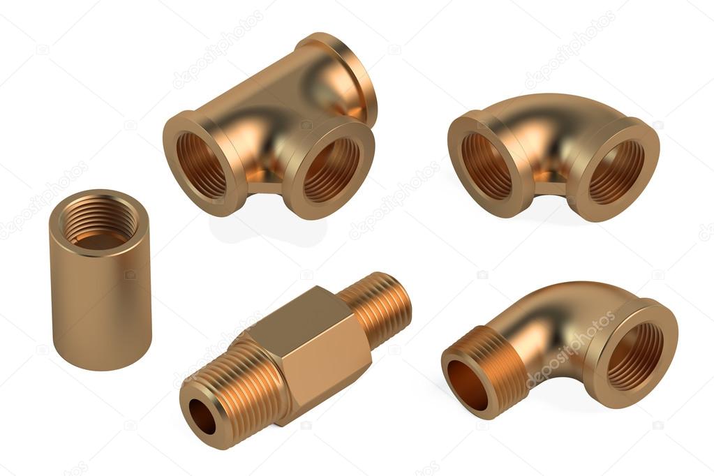 copper fittings for plumbing pipes