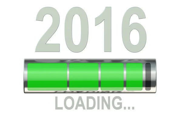 Feliz ano novo 2016 conceito de carregamento — Fotografia de Stock