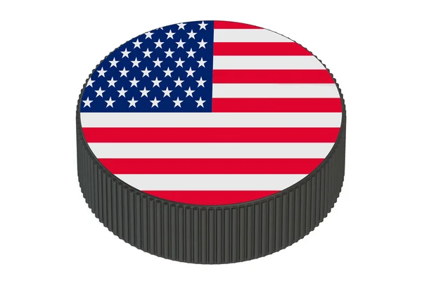 Pucken med Usa flagga — Stockfoto