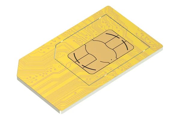 Golden SIM card — Stock Photo, Image